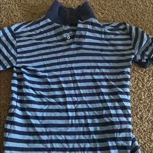Blue and black polo shirt